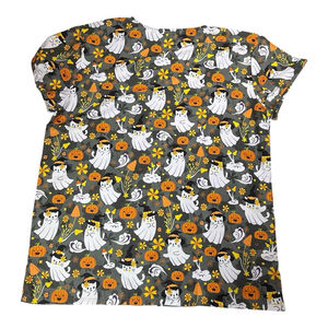 Cassandra O Halloween Scrub Top Size M